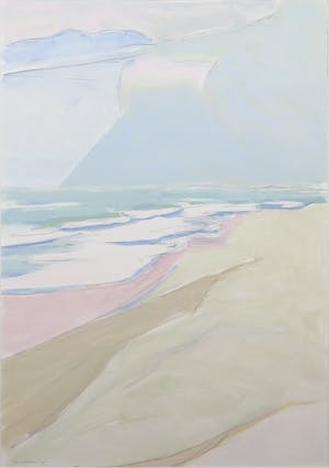 Paul Overhaus - Gemengde techniek, Zeeuws strand ll - Ingelijst kopen? Bied vanaf 50!