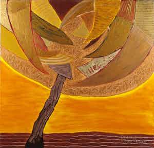 Ronald Boonacker - Acryl op doek | Boom | Groot 100 x 100 verkocht voor € 265!