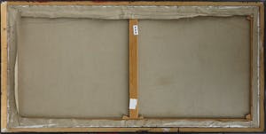 Peter Hartwig - Olieverf op doek, Z.T. (twee figuren in een landschap) - Ingelijst (Zeer groot) kopen? Bied vanaf 500!