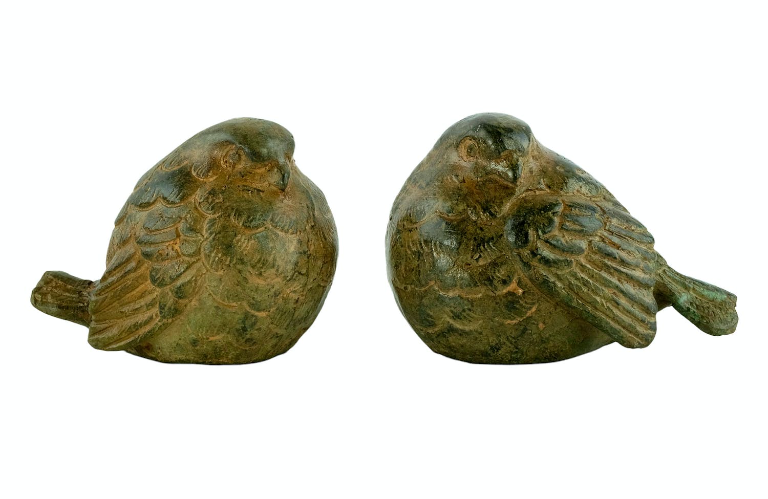 Pierre Chenet - Set van twee bronzen vogeltjes verkocht voor € 1!