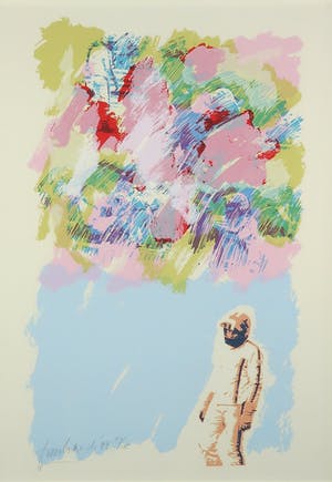 Frank Gude - Zeefdruk, Coureur - Ingelijst kopen? Bied vanaf 1!