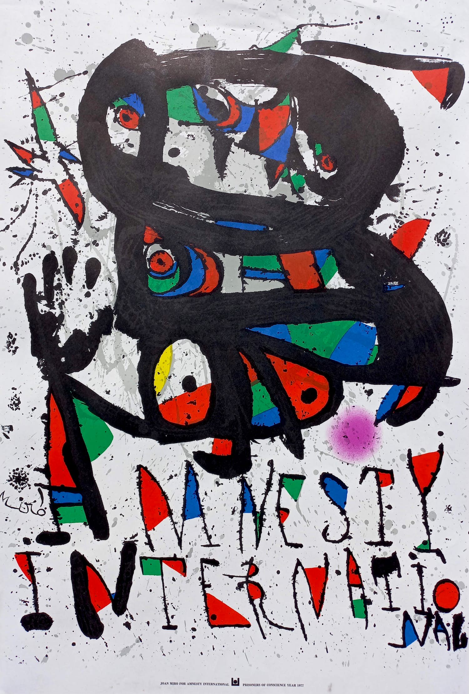 Joan Miro - Amnesty International, lithografisch affiche (1977) kopen? Bied vanaf 50!