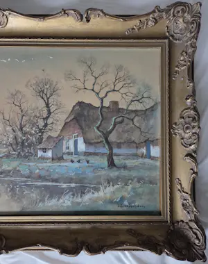 Jan van der Heijden - Plasgezicht. Boerderij. Roeiboot. kopen? Bied vanaf 69!