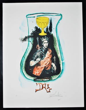 Niet of onleesbaar gesigneerd - gesigneerde E.A. kleurenlitho [Salvador Dali?] kopen? Bied vanaf 1!