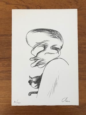 Hugo Claus - Litho + gesigneerde kunstmap - 1978 - 80/100 kopen? Bied vanaf 85!