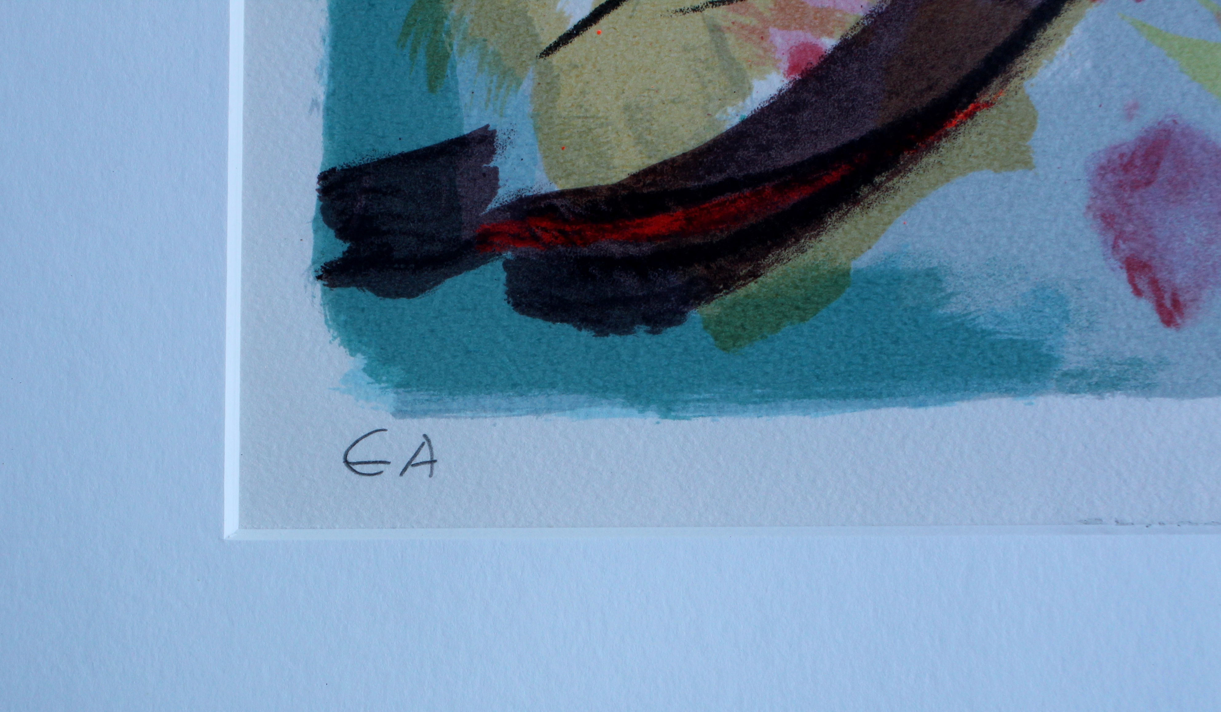 Erwin de Vries - ingelijste zeefdruk: verliefd stel - 1999 kopen? Bied vanaf 75!