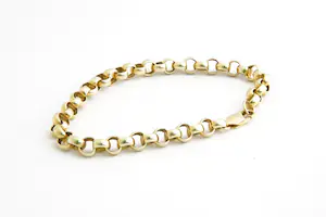 49 - Surinaamse 18 krt geel-gouden zg. "Jasseron" armband - glad model - massief kopen? Bied vanaf 870!