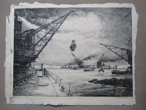 Herman Heuff - Litho "Geheime geul Zuiderzeewerken" kopen? Bied vanaf 1!