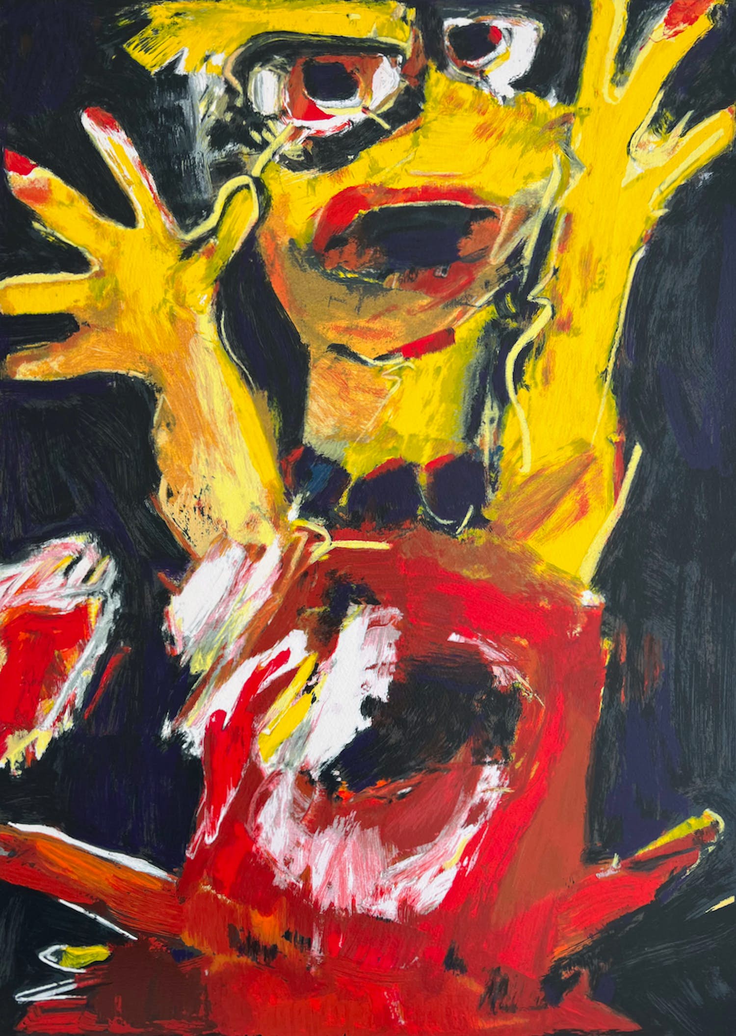 Charlotte Molenkamp - handgesigneerde zeefdruk | 'Dansend Kind' | 1993 verkocht voor € 1!