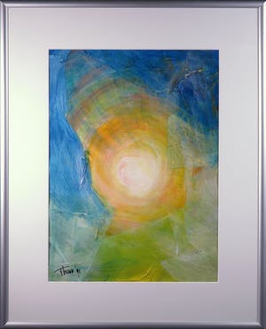 Niet of onleesbaar gesigneerd - Gemengde techniek op papier, Zonder titel - Ingelijst (Groot) kopen? Bied vanaf 1!