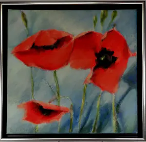 Fon Klement - Ingelijste olieverf op doek: "Les coquelicots" - 1992 (nette lijst!) kaufen? Bieten Sie von 475!