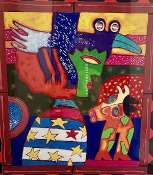 Clemens Briels - Zeefdruk Nr. 52 - Un pajaro negro cambia de noche - Ingelijst kopen? Bied vanaf 150!