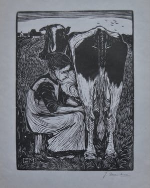 Jan Mankes - De koemelkster. kopen? Bied vanaf 275!