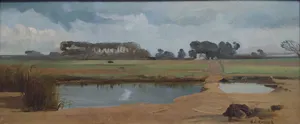 Anton L. Koster - ''Landschap van geestgrond in de bollenstreek.'' kopen? Bied vanaf 800!