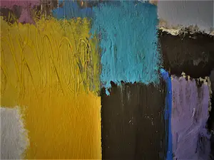 Niet of onleesbaar gesigneerd - Intrigerende abstracte Gouache op papier - gesigneerd - prima ingelijst kopen? Bied vanaf 1!