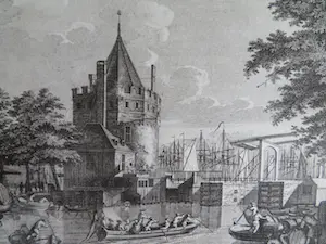 Pieter Fouquet - Gezicht van de Schreyershoekstoren te Amsterdam kopen? Bied vanaf 20!