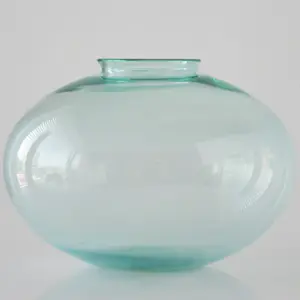 Andries Dirk Copier - Ovaal meerblauw Leerdamglas vaasje - Geëtst monogram - 1929 kopen? Bied vanaf 125!