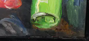 Anton Martineau - Olieverf op doek, Stilleven met groene fles - Ingelijst kopen? Bied vanaf 350!