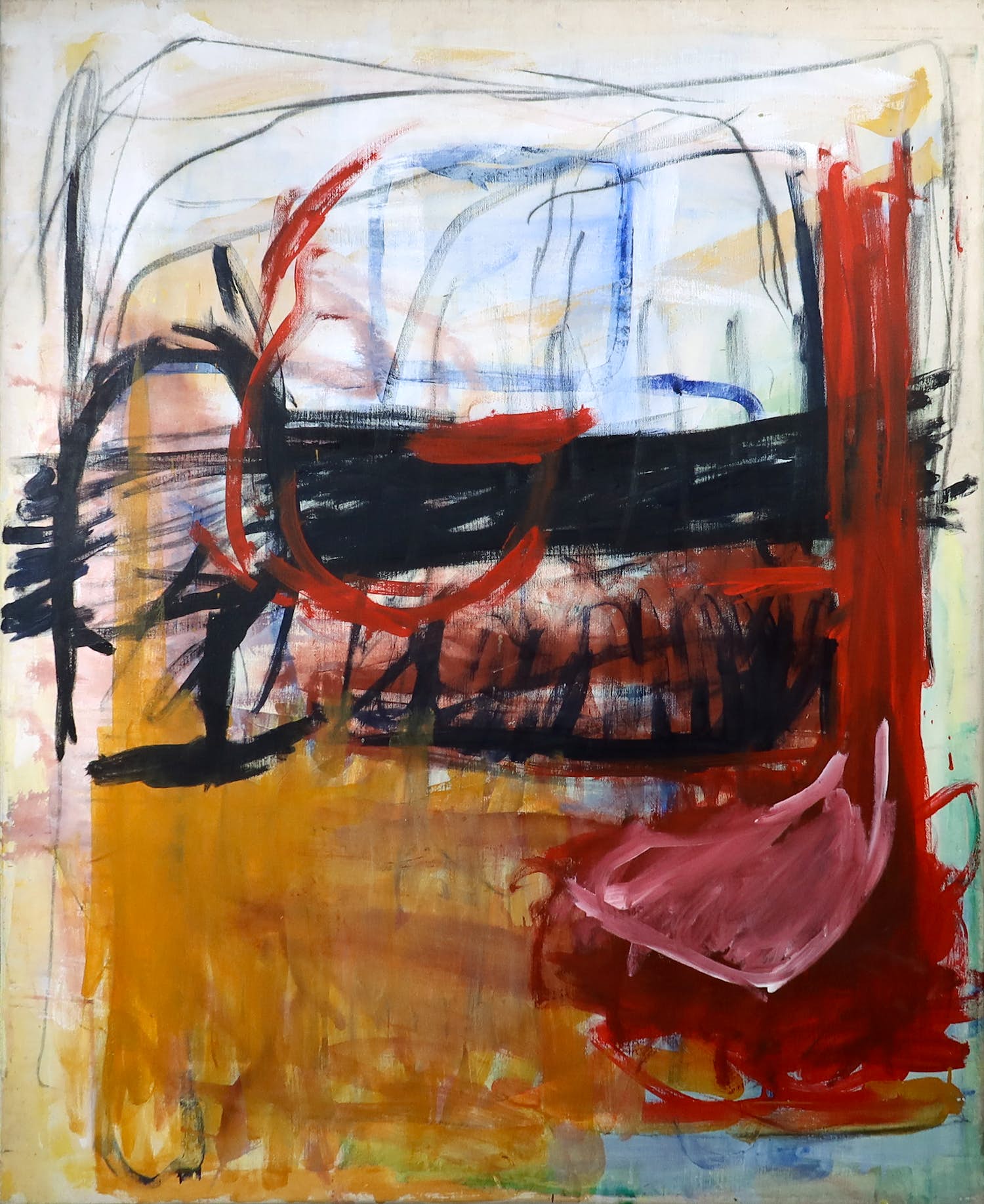 Niet of onleesbaar gesigneerd - Acryl op doek, Zonder titel (Groot) kopen? Bied vanaf 1!