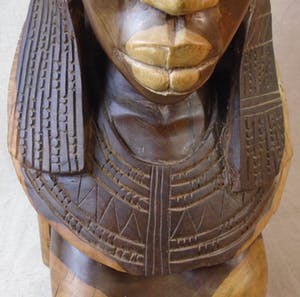 Niet of onleesbaar gesigneerd - Borstbeeld, Massai-vrouw kopen? Bied vanaf 10!