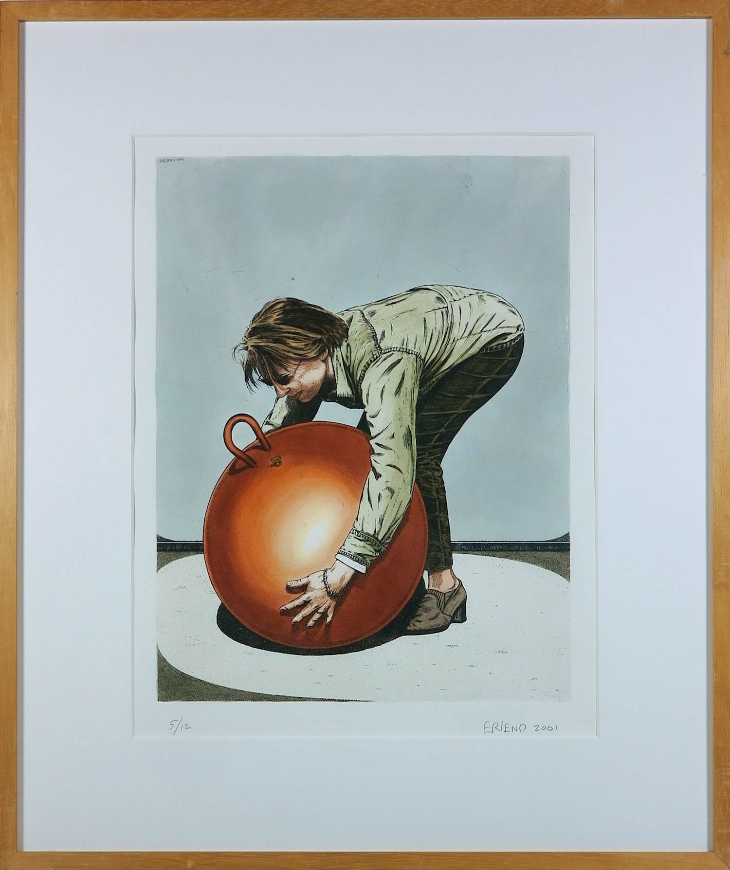 Erlend Steiner Lovisa - Ingekleurde ets, Margo II - Ingelijst kopen? Bied vanaf 50!