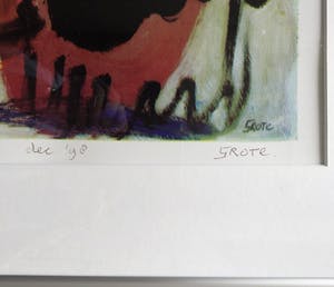 Lex Grote - 2 Prachtige zeefdrukken in alluminium lijst. kopen? Bied vanaf 65!