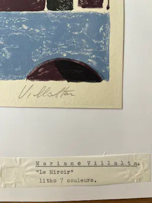 Buy Mariano Villalta - Le miroir? Bid from 100!