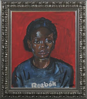 Peter Klashorst - Acryl op board, Zonder titel - Ingelijst kopen? Bied vanaf 300!