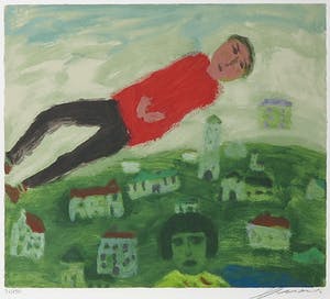Eugene Brands - Zeefdruk, Aan Eugenie (boven Zandvoort) - Ingelijst kopen? Bied vanaf 150!