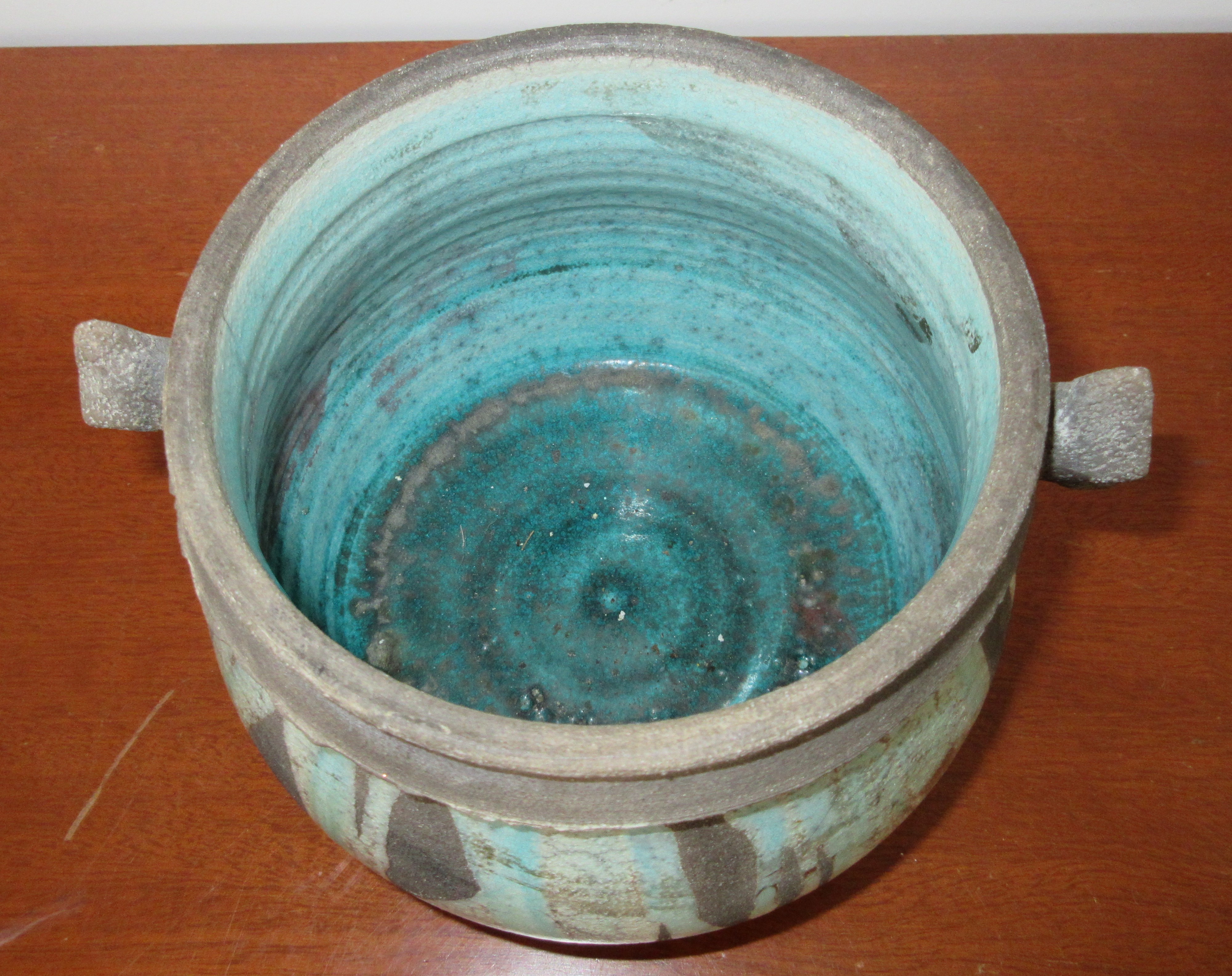Niet of onleesbaar gesigneerd - Raku keramische pot met oren kopen? Bied vanaf 1!