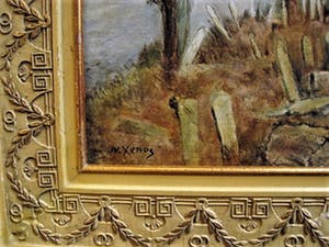 Nikos Xenos - Grieks impressionist - olieverf - "Op weg naar Kos aan Egeïsche Zee" gesigneerd kopen? Bied vanaf 10!