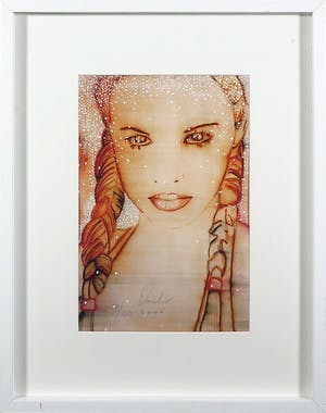 Emilio Kruithof - Zeefdruk, Little Miss Strange - Ingelijst kopen? Bied vanaf 1!