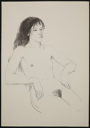 Aat Veldhoen - Rotaprint (handgesigneerd), Zittende vrouw kopen? Bied vanaf 70!