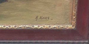 Adriaan Keus - B8865 Stilleven met Oost-Indische kers en perziken kopen? Bied vanaf 75!