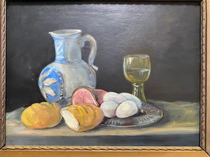 Niet of onleesbaar gesigneerd - Stilleven met wijnglas kopen? Bied vanaf 1!