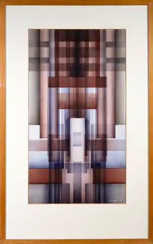 Ton Pape - Aquarel, Compositie 20c - Ingelijst verkauft für € 45!