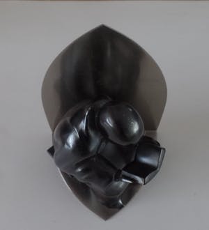 Niet of onleesbaar gesigneerd - Boeksteunen 2 Lezende Monniken Metawa Tiel Holland - Tin/Hout kopen? Bied vanaf 10!