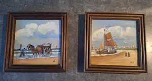 Brons (Onbekend) - Schelpenvisser en bomschuit kopen? Bied vanaf 1!