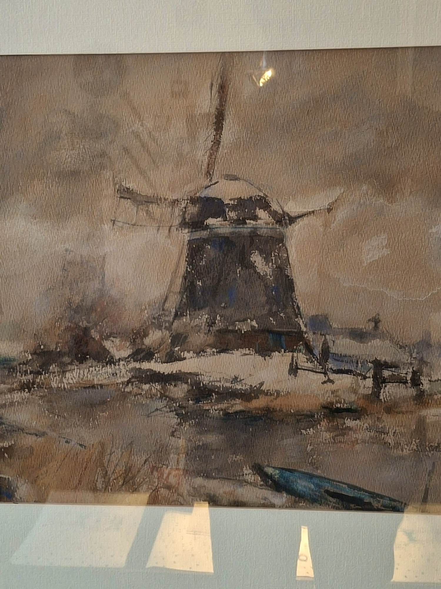 Hein Heertjes - Nederlands polderlandschap met molen kopen? Bied vanaf 100!