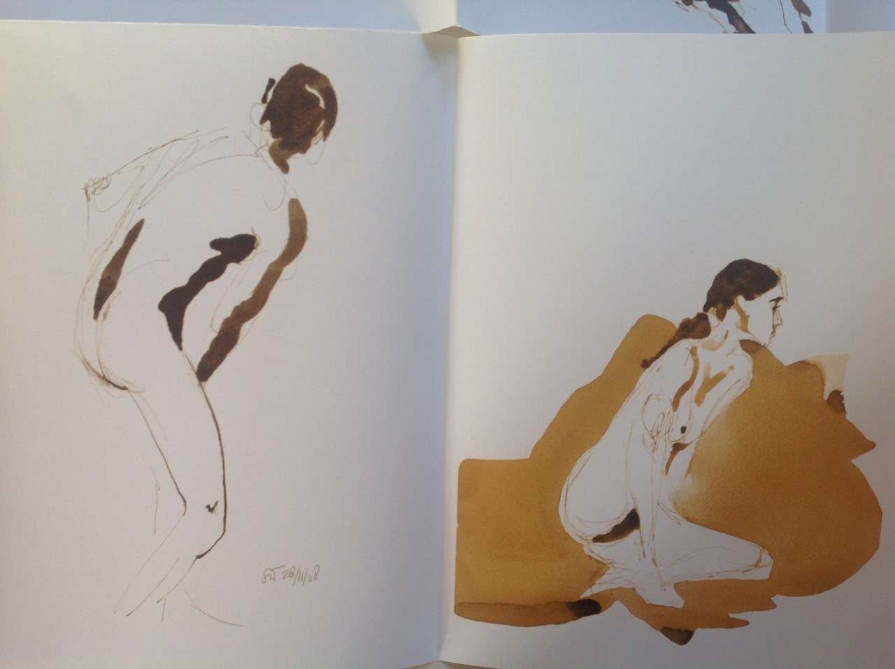 Niet of onleesbaar gesigneerd - Sylvia Wybenga - Kalligrafisch Naakt - 32 portretten kopen? Bied vanaf 1!