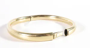 14 kt. geelgouden gescharnierde slavenarmband kopen? Bied vanaf 500!