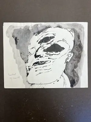 Lucebert - ' Blindeman' - mooie en originele inkttekening uit 1962 in goede staat kopen? Bied vanaf 400!