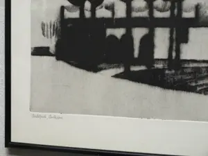 Uto Hogerzeil - Ingelijste ets en aquatint , Amstelpark, Amsterdam – 1981 – Lijst, 41 x 51 cm. kopen? Bied vanaf 60!