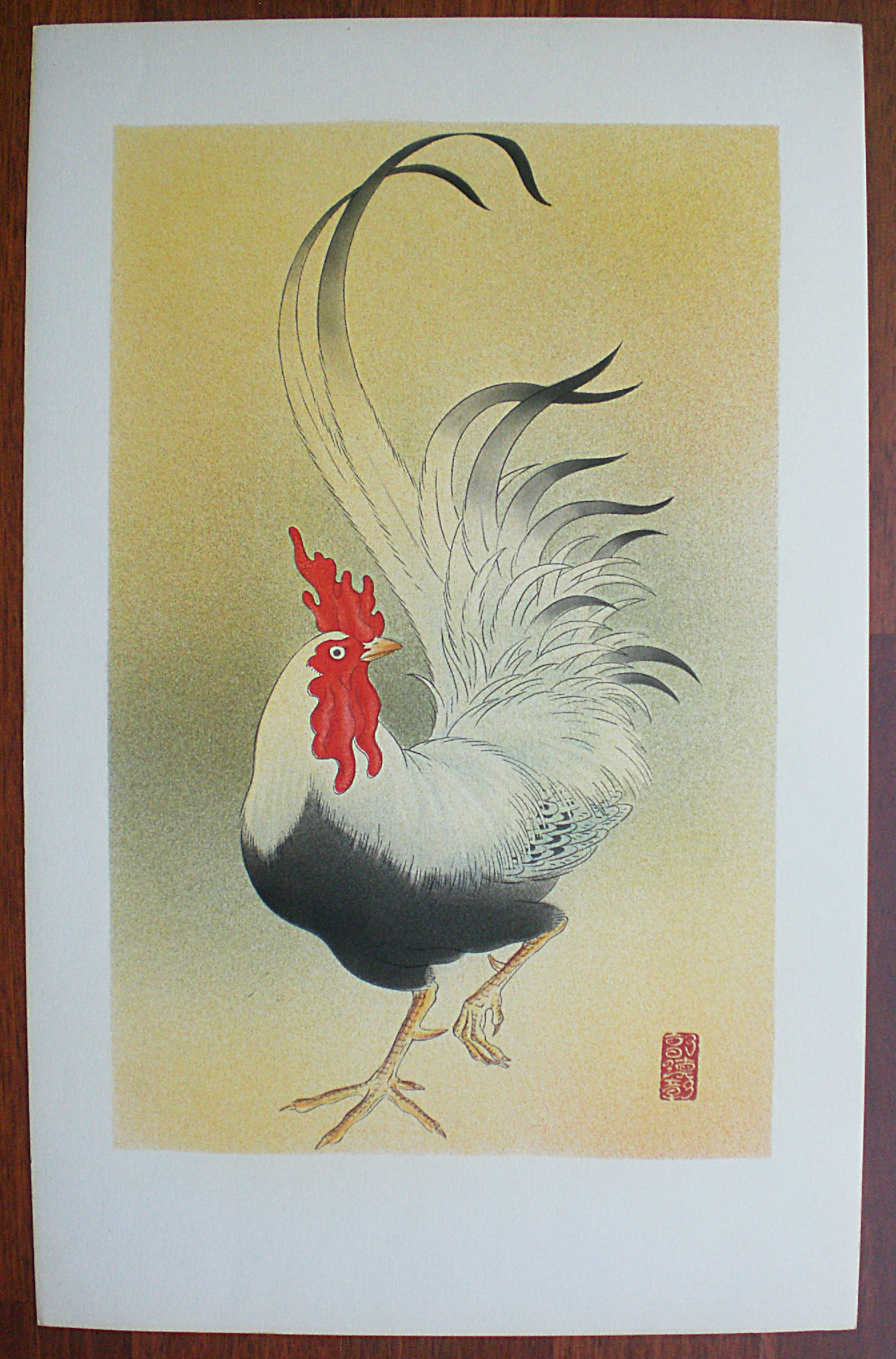 Niet of onleesbaar gesigneerd - Chinese school - Haan, zeefdruk of ingekleurde litho kopen? Bied vanaf 1!