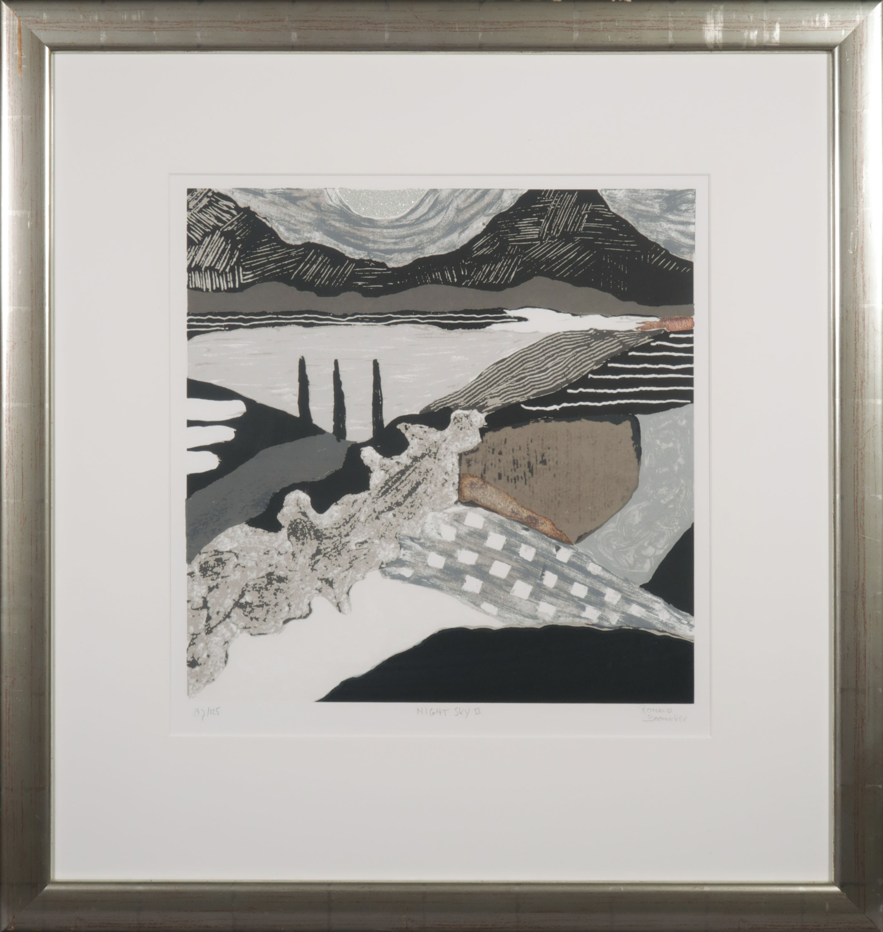 Ronald Boonacker - Polygrafie, Night Sky II - Ingelijst kopen? Bied vanaf 35!