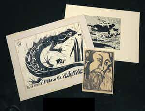 Jan Wiegers - Jeanne Bieruma Oosting en Dirk Koning, Lot van drie stuks grafiek verkocht voor € 50!