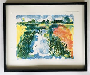 Jan Sierhuis - Grote litho van kleurrijk landschap kopen? Bied vanaf 48!