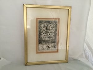 Niet of onleesbaar gesigneerd - bijzondere ets/potlood schilderij !!, kopen? Bied vanaf 10!