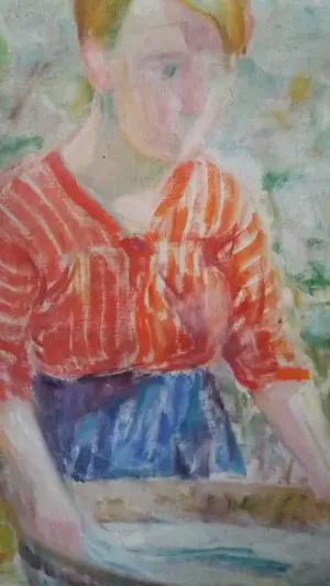 Prosper De Troyer - boerin met waskom kopen? Bied vanaf 275!