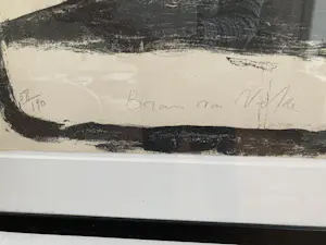 Bram van Velde - Zwart-wit litho uit 1966 kopen? Bied vanaf 350!
